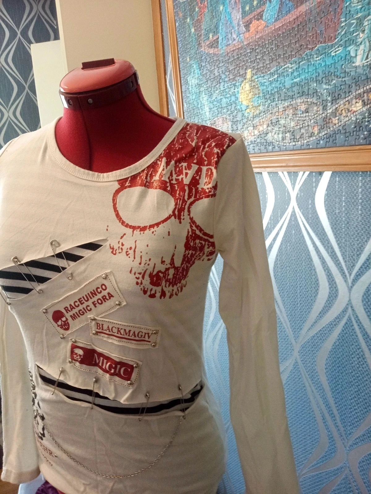 T-shirt Manches Longues Style Punk / Rock Alternatif – photo 5